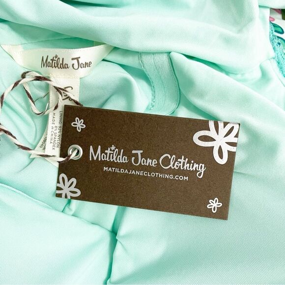 NWT Matilda Jane Palm Tree Paradise One-Piece Ruffle Swimsuit Women’s Size Small - Picture 12 of 16